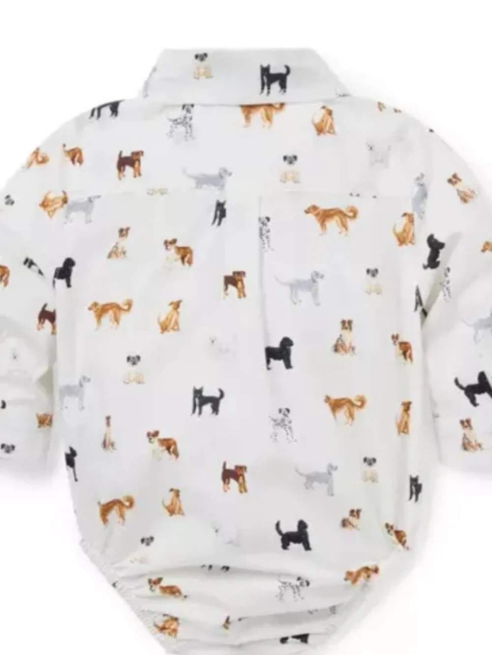 Janie and Jack Baby Poplin Dog Friends Bodysuit 6-12 Months